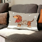 Preview: Kissen 30 x 50 mit Winterdackel