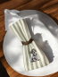 Preview: Gestreifte Stoffserviette mit Rauhi