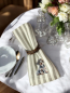 Preview: Gestreifte Stoffserviette mit Rauhi