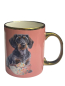 Preview: Tasse altrosa mit Osterdackelmotiv Rauhi