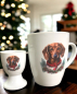 Preview: Weihnachtstasse mit Kurzhaardackelmotiv