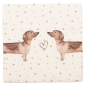 Preview: Servietten Dackel beige