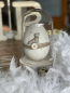 Preview: Ei aus Ton mit 3D Dackel mit Glasglosche