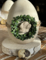 Preview: Ei aus Ton mit 3D Dackel mit Glasglosche