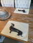 Preview: Tischset in Leinen mit Dackel