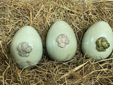 Perlmuttei mit 3D Rauhaardackelkopf
