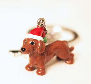 Schlüsselanhänger Weihnachtsdackel