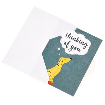 Karte mit Umschlag "Thinking of you"