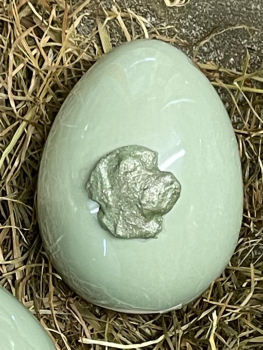 Perlmuttei mit 3D Rauhaardackelkopf