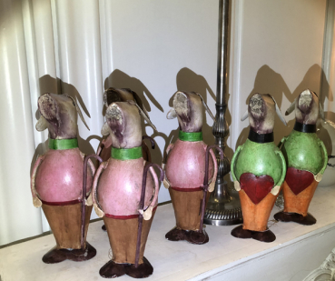 Stehende Blechdackel bunt