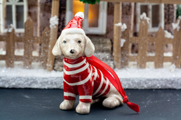 Keramikdackelanhänger