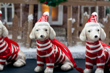 Keramikdackelanhänger