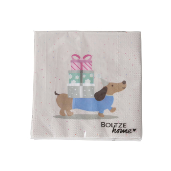 Servietten mit Geschenkedackel