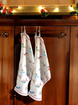 Geschirrtuch Halbleinen Weihnachten
