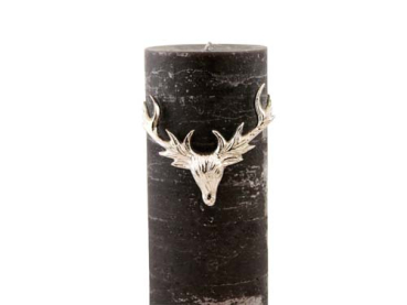 Kerzenhirschgeweih 2erSet gold od. silber