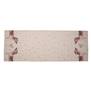 Tischläufer Dackel beige