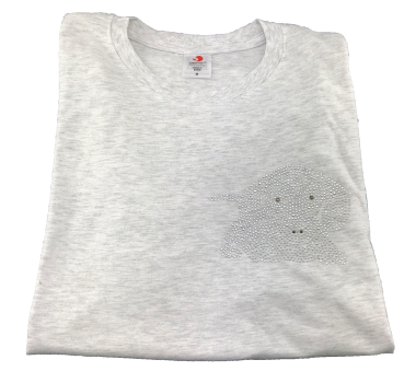 T-Shirt mit liegendem Strassdackel