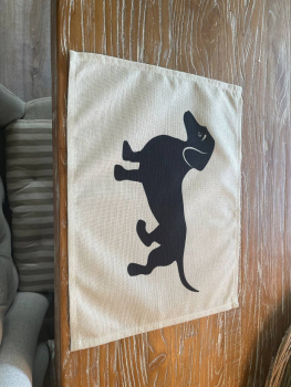 Tischset in Leinen mit Dackel