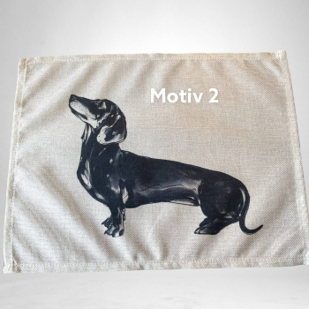 Tischset in Leinen mit Dackel