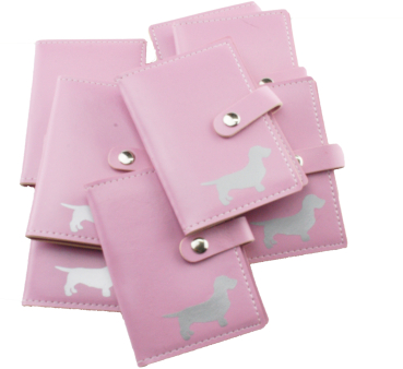Visitenkartenetui Leder rosa