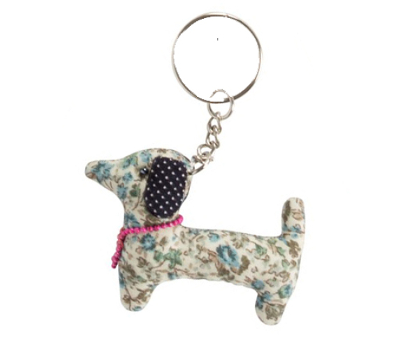 Schlüsselanhänger mit Stoffdackel
