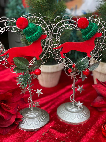 Herzständer mit Weihnachtsdackel