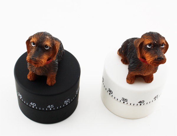 Küchentimer Rauhhaardackel schwarz od. weiß