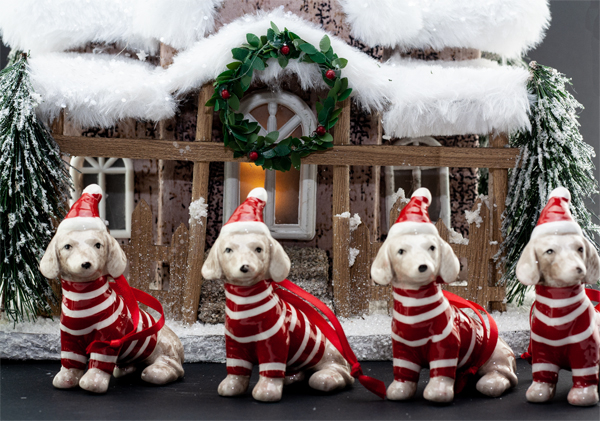 Keramikdackelanhänger