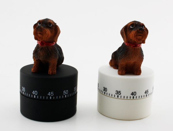 Küchentimer Rauhhaardackel schwarz od. weiß