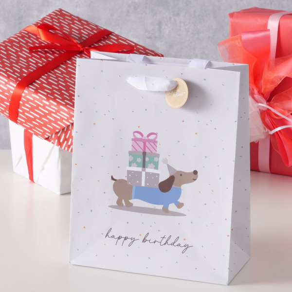 Geschenktüte Geburtstagsdackel
