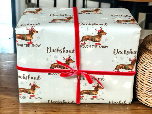 Geschenkpapier "Dachshund through the snow"