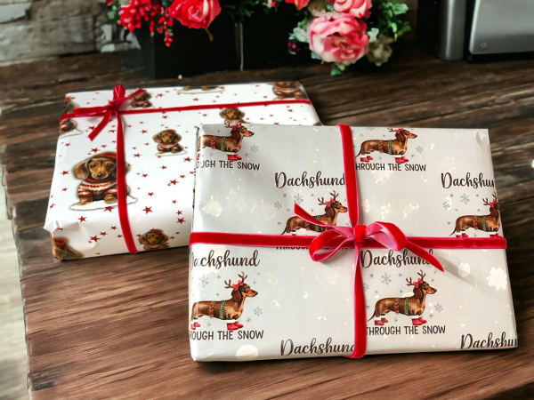 Geschenkpapier "Dachshund through the snow"