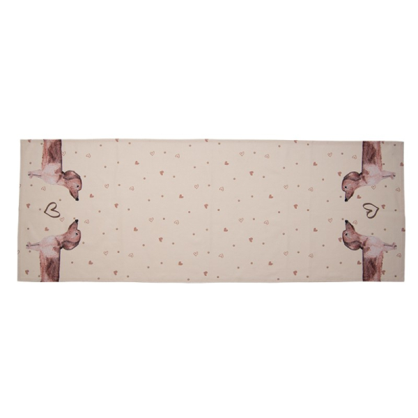 Tischläufer Dackel beige