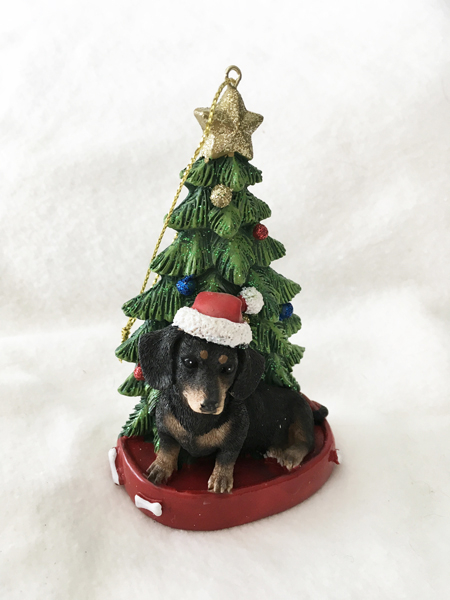 Dackelanhänger mit Tannenbaum